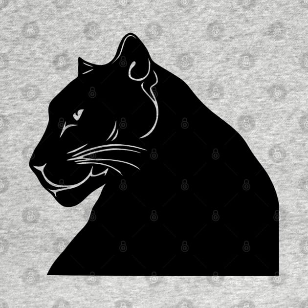 Black Panther in Profile by KayBee Gift Shop